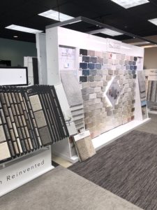 Variety of flooring products in showroom | Degraaf Interiors