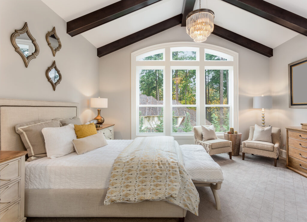 Karastan Carpet in a large bedroom by Degraaf Interiors in Grand Rapids, MI and Hudsonville, Mi