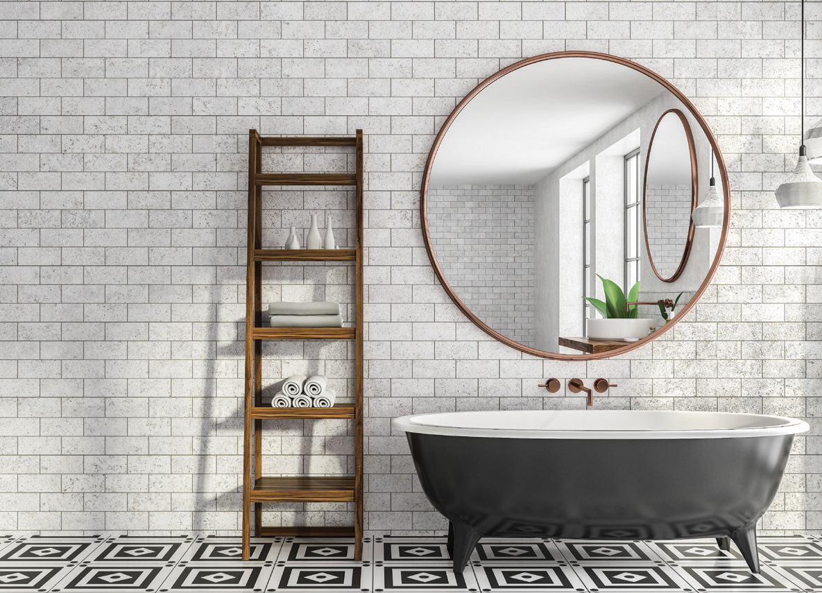 Bathroom with ceramic tile